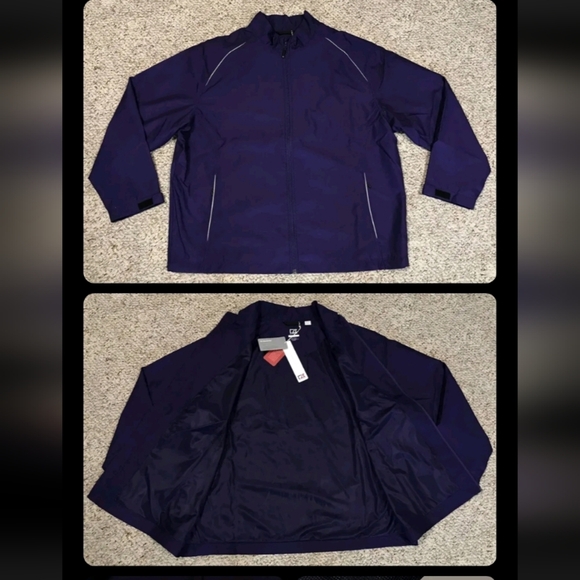 Cutter & Buck WeatherTec Beacon  Purple half  Zip water resistant wind breaker L - Picture 1 of 12